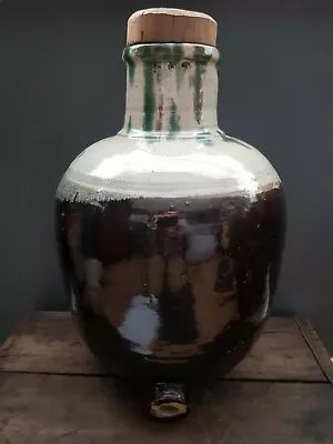 Buy Large Vintage Studio Pottery Glazed Japanese Saki Bottle • 40£