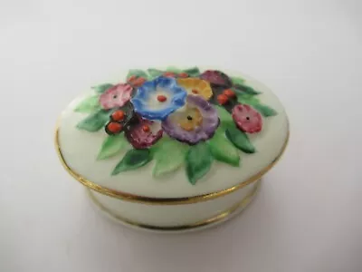 Buy Vintage R H Plant/Tuscan China Trinket Box. Hand Painted Floral Relief • 9.99£