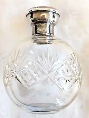 Buy Silver Top Cut Glass Perfume Bottle 1926 • 60£