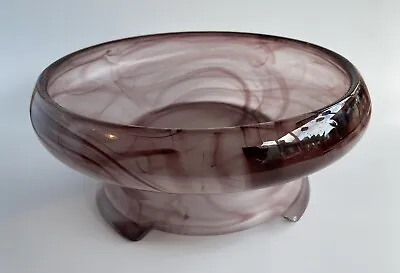 Buy Davidson Art Deco Cloud Glass Bowl & Stand Amethyst Purple. 27 Cm • 19.99£