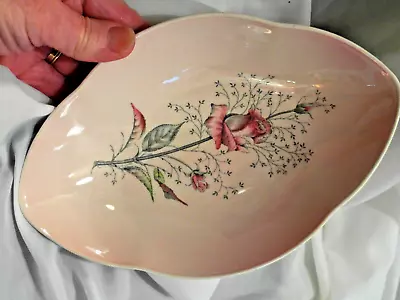 Buy Retro / Vintage 1960's Carlton Ware Hand Painted Rose Pattern Oval Bowl • 2.49£