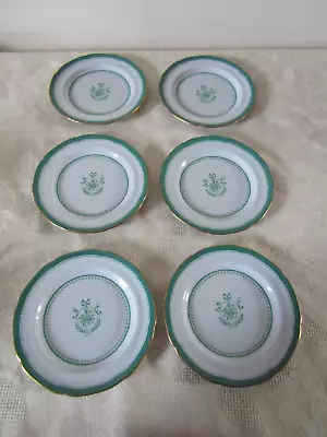 Buy Copeland Spode Newburyport Green Set Of 6 Side Tea Plates 15cm Diameter • 14.99£