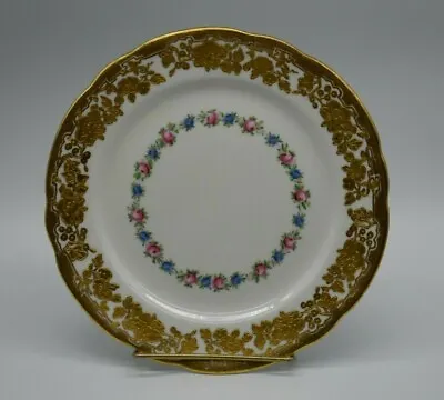 Buy Hammersley English Hand Painted Flowers & Raised Gold 9  Lunch Plate (13838) H • 71.93£