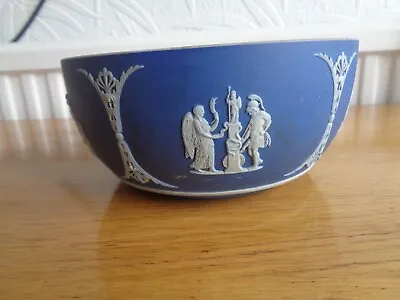 Buy Vintage Wedgewood Darker Blue Jaspar Ware Bowl  • 15£