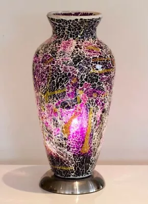 Buy Mosaic Glass Vase Lamp - Purple - 79PL • 55£