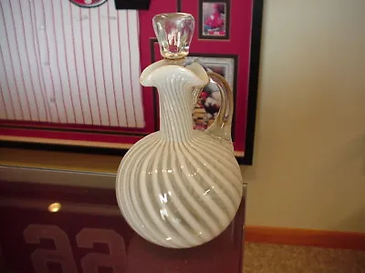 Buy Mini Vase, French Opal Creut Swirl Vintage • 37.46£