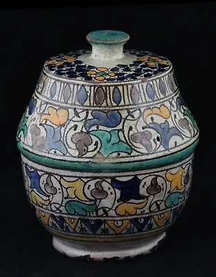 Buy Antique 18th C Jobbana, Moroccan Ceramic Butter, Cheese Pot Or Harira Soup Bowl • 308.34£