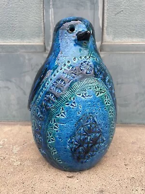 Buy Aldo Londi BITOSSI Penguin Italian Mid-Century Italy Signed Blue Pottery Lg 8” • 456.24£