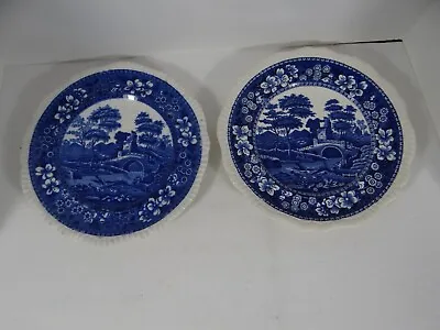 Buy Spode Tower Blue Dinner Plates Set Of 2 Copeland England Old Mark • 32.65£