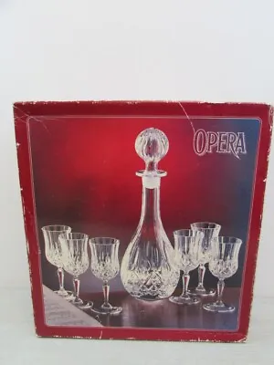 Buy Opera 24% Lead Crystal Decanter And 6 Sherry Glasses • 25£