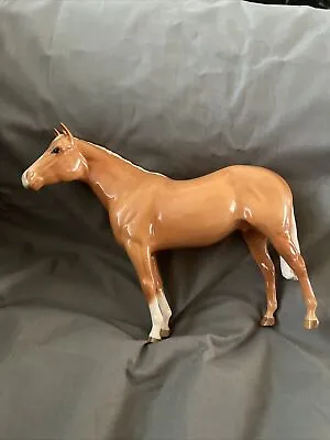 Buy Beswick Horses 'The Thourthbred Racehorse Palomino Gloss! Made In England! 8” • 55£