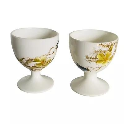 Buy Antique George Jones & Sons Egg Cup X2 Primrose Floral Flowers Bone China Rare • 19.99£