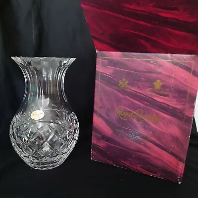 Buy Vintage Royal Brierley - Heavy Cut Crystal 8  Vase Unused Mis Matched Box • 21£