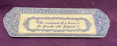 Buy Great Spode Mementos Blue And White Motto Trinket Tray Approx. 23 X 7½ Cms • 11.69£