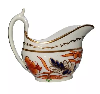 Buy Antique Minton China Creamer Small Pitcher Florals Gold Trim 612 Mark Blue Green • 41.30£
