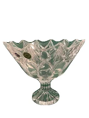 Buy Image Bohemia Crystal Footed Bowl Lead Crystal 24% Pbo Made Czech Republic NIB • 18.99£