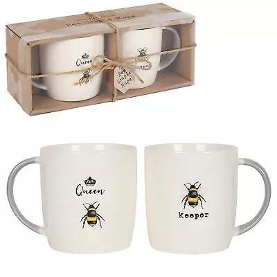 Buy 2 Pcs Queen Bee And Bee Keeper Ceramic Tea Cup Coffee Mug Couples Boxed Gift Set • 9.30£