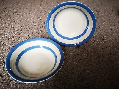 Buy Two T. G. Green Blue Cornishware Fruit Bowls, Shield Backstamp • 6£