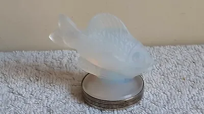 Buy Opalescent Glass Figure Sculpture Fish Sabino Base Silver Sterling Leilao Irmao • 94.83£