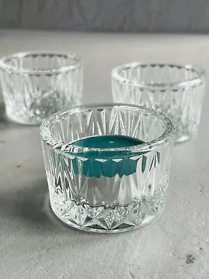 Buy Mini Round Crystal Glass Candle Holders | Glass Pots | Stylish Design | Tealight • 1.50£