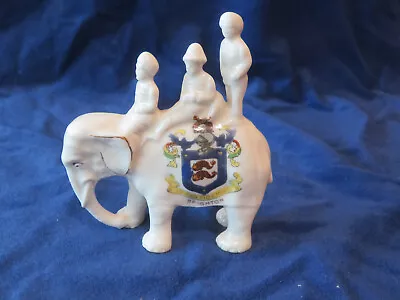 Buy Crested China Elephant With Hunter & Two Indian Bearers - Brighton • 3£