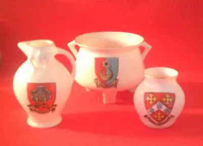 Buy GOSS Crested China Job LOt (3) Southsea & Hampshire , Norwich , Marsk • 6.99£
