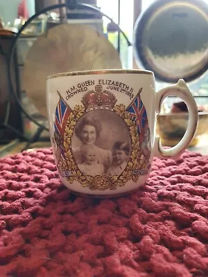 Buy Queen Elizabeth II Commemorative China Cup  Rare  • 35£