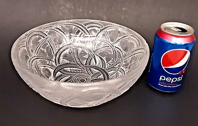 Buy LALIQUE French Frosted Crystal Art Glass  PINSONS  Finches 9.25  Bowl HAS A CHIP • 93.89£