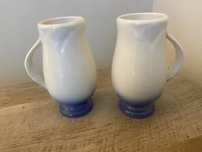 Buy Irish Coffee Mugs Set Of 2 Ombre Blue And White Stoneware Cup Pottery Handles • 17.26£