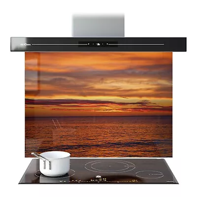 Buy Kitchen Glass Splashback Toughened Cooker ANY SIZE Sunset Sky Clouds View • 141.31£