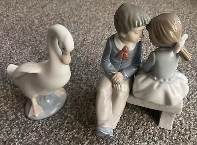 Buy A Nao By Lladro First Love Figure Along With A Nao By Lladro Goose. • 11£