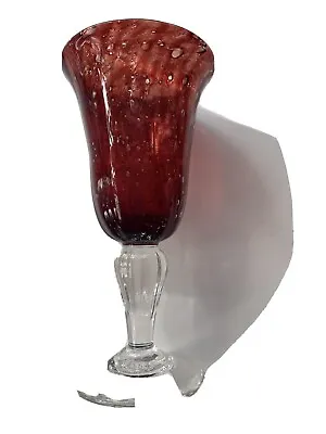 Buy Biot Wine Glass Handblown In Biot France - Burgundy Red New • 45.52£