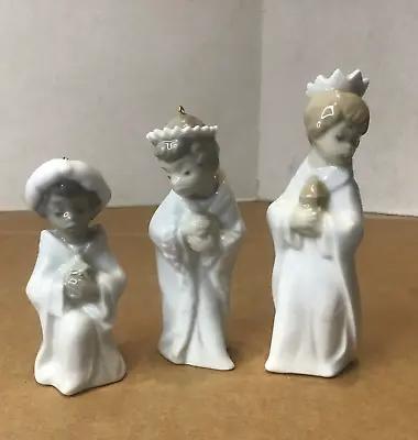 Buy Lladro Nativity Mini Ornaments Three Kings Wise Men Reyes Set #5729 W/ Box • 47.94£