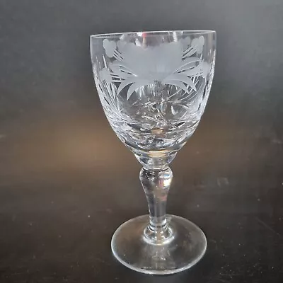 Buy Royal Brierley Honeysuckle Pattern Small Wine Glass? 13.3cm High • 19.95£