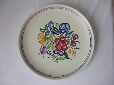 Buy Poole Pottery Blue Bird And Floral Plate 25.5 Cm Diameter • 6£