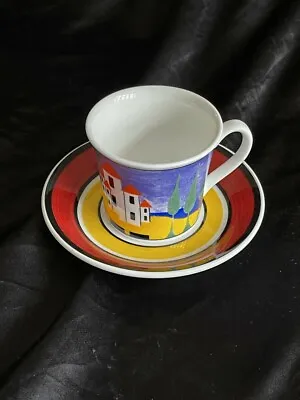 Buy Clarice Cliff Blue Lucerne Cup And Saucer • 49.99£