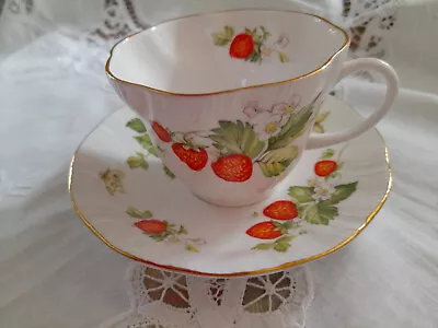 Buy Queens Rosina China Virginia Strawberry Duo Cup And Saucer • 15£