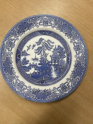 Buy English Tableware Ironstone Blue/white Old Willow Diner Plate 9.75” Inch  • 9£