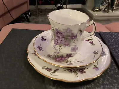 Buy Beautiful Vintage Hammersley Trio-TeaCup, Saucer, Cake Plate  Victorian Violets  • 22.99£