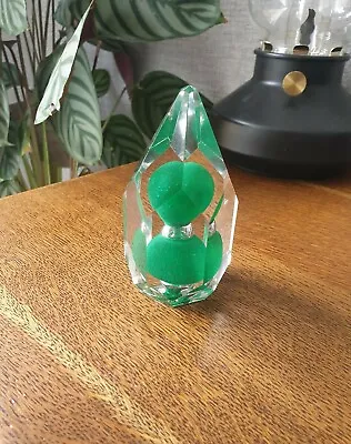 Buy GREEN Faceted Galaxy Paperweight Designed By Ronald Tennett Wilson For Wedgwood • 8£