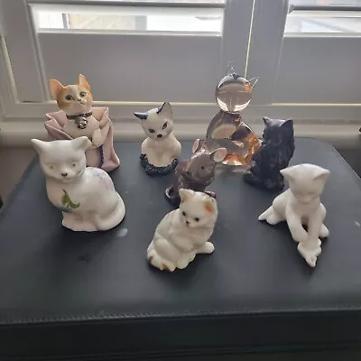 Buy Set Of Cats Made Of Glass, Porcelain... And Mice.7 Cats And Mice • 11.99£