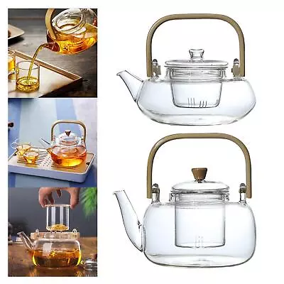 Buy Glass Teapot Loose Leaf With Removable Infuser Stovetop Safe Tea Pot • 24.82£