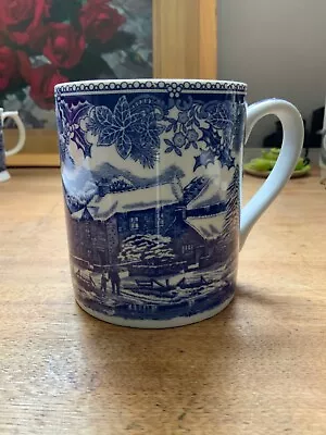 Buy Spode Blue And Whit  Winters Eve   Mug • 9.99£