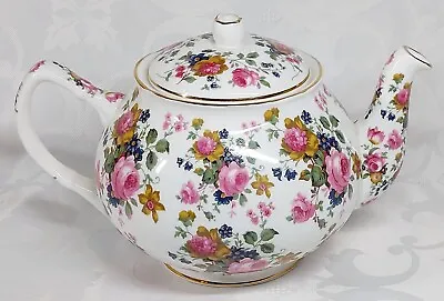 Buy FENTON CHINA English Bone China Roses Chintz Teapot Tea Pot *GORGEOUS* • 24.95£