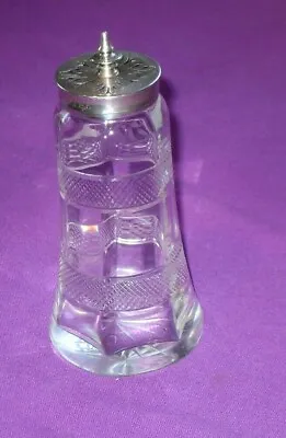Buy Edwardian 1909 Cut Glass Crystal And Sterling Silver Sugar Shaker Antique • 79.99£