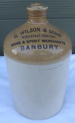 Buy Vintage Stoneware Brewery Flagon - R. Wilson & Sons Grocers Banbury • 60£