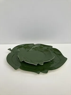 Buy Carlton Ware Australian Design Green Leaf Platter Plate Serving Dish Ceramic • 24£