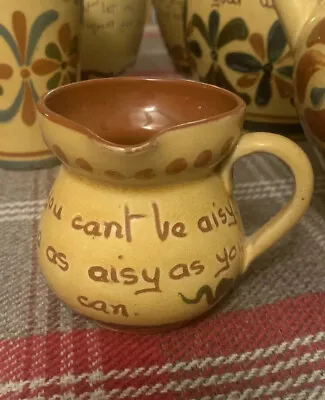 Buy Tiny Aller Vale Torquay Ware Sgraffito Motto Ware Side Pouring Jug • 10.95£