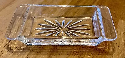 Buy Glass Trinket Or Small Butter Tray. Laser Cut Glass In Beautiful Condition • 2.95£