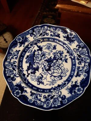 Buy Bentick Cauldon England  Flow Blue 10  Plate Stone Ware • 23.68£